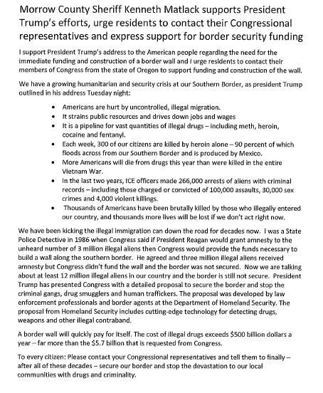 Full press release morrow co sheriff